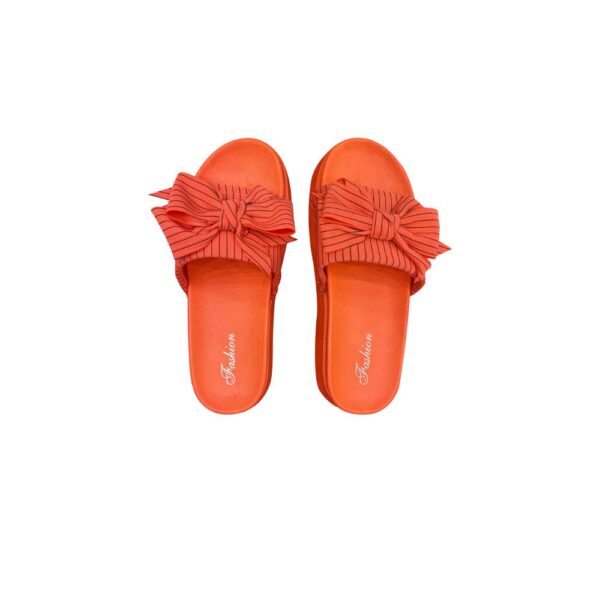 Orange Bow Slipper