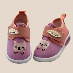 dual colors embroidery baby shoes