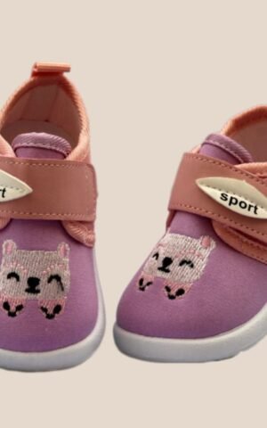 dual colors embroidery baby shoes