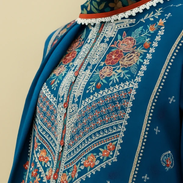Zarashahjhan Embroidered lawn Three Piece