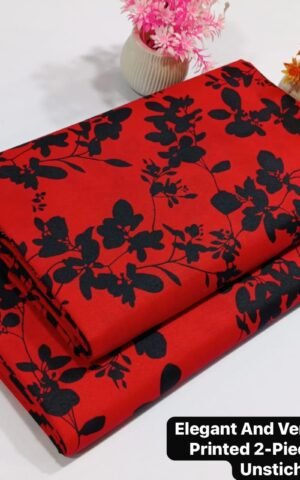 Cotton 2 Piece Red Colour
