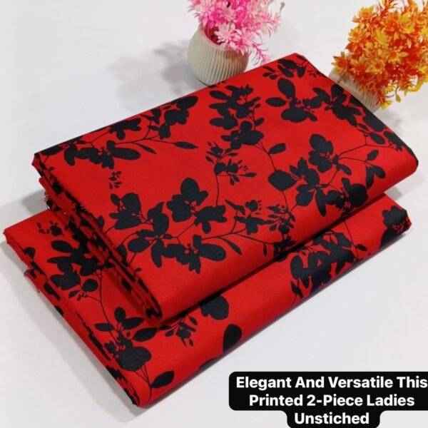 Cotton 2 Piece Red Colour